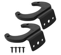 Healeved 2 Pcs Black Silicone and Iron Microphone Wall Mount Holder, Wall Mounted Mic Hanger Hook for Storage, Will Not Damage the Microphone, Suitable for Home Studio or Stage Use