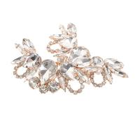 Healeved 2 Pcs Bridal Shoe Clips Crystal Rhinestone Shoe Buckles Removable Decorative Charms for Women S High Heels Flats Sandals Wedding Party Accessories Golden Zinc Alloy