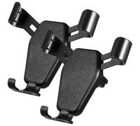 Healeved 2 Pcs Car Phone Stand Cell Phone Holder for Car Stylish Classic Surface Abs Plastic Easy to Install Does Not Hurt The Air Outlet Stable Geometric Structure for Driving Black