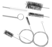 Healeved 2 Pcs Drain Cleaning Brushes with Long Flexible Stainless Steel Wire and Soft Nylon Bristles, Suitable for Filter System and Hose, Drain Unblocker Tools for Curved Tubing