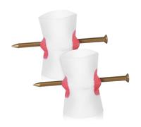 Healeved 2 Pcs Fake Nail through Finger Trick Props Halloween Fingers Bloody Gauze Reusable Highly Realistic Easy to Use for Halloween Parties and Fool's Day