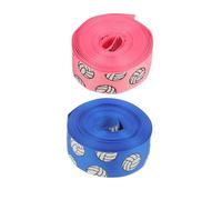 Healeved 2 Rolls Polyester Volleyball Ribbon with Glitter Print for Team Spirit Sports Decoration for Hair Bows Locker Crafting and Party Use