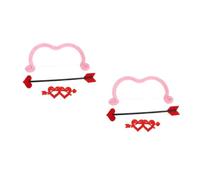 Healeved 2 Sets Cupid Costume Accessories Set Featuring Sturdy Plastic Bow and Arrow with Heart Shaped Sunglasses, for Valentine's Day Cosplay and Halloween Parties, Instant Transformation