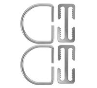 Healeved 2 Sets Diving D-ring Buckle Scuba Weight Belt Keeper Stainless Steel Lightweight Quick Release Buckle Fit 51 Mm 2 Inch Webbing for Freediving and Snorkeling