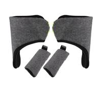 Healeved 2 Sets Forearm and Underarm Crutch Cushions with Anti-Slip Ergonomic Grip Covers, Soft Washable Grey Crutch Handle Sleeves for Mobility Aid Comfort and Support