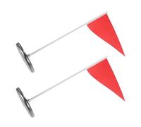 Healeved 2 Sets Golf Flag for Putting Green Golf Putting Hole Cup Stainless Steel Enhances Visibility Weather Resistance Red Gameplay