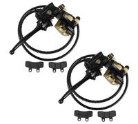 Healeved 2 Sets Motorcycle Front Brake Master Cylinder with Lever and Caliper, Fits 50-125cc Dirt Bikes, Hydraulic Braking System with Disc Pads