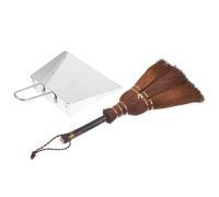 Healeved 2 Sets Pet Broom Dustpan Convenient Mini Dustpan Household Whisk Broom Scooper for Cleaning Tabletop Small Dustpan Cleaning Supply Small Broom Pet Waste Cleaner Stainless Steel