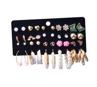 Healeved 20 Pairs Fashionable Flower Butterfly Ear Studs Earrings Set for Women Chic Jewelry Collection Lightweight Durable Classic Design Ear Decor for Any Style