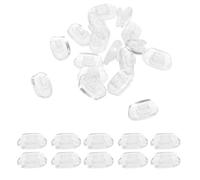 Healeved 20 Pairs Silicone Eyeglass Nose Pads Replacement with Adjustable Clip-on Design, Soft Anti-Slip Cushions for Glasses Nose Bridge Support, Suitable for Spectacles and Sunglasses