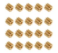 Healeved 20 Pcs 2Mm Mini Copper Gears Small Modulus Mechanical Pinion Gears for Aircraft Model DIY and Robotics Accessories