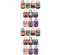 Healeved 20 pcs Halloween Non Woven Tote Bags with Handle Reusable Candy Storage Bags for Treats Brightly Colored Lightweight for Halloween Parties and