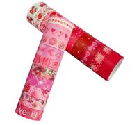 Healeved 20 Rolls Valentine-Themed Heart Pattern Washi Tape Set, Pink Decorative Paper Tape for DIY Crafts, Scrapbooking, Handbook Decors, Arts Crafts Supplies