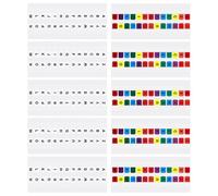 Healeved 20 Sets Alphabet Index Tabs Stickers, Colorful and White English Letter Page Markers, Waterproof Small Sticky Tabs for Books, Notes, Files, Office and School Use