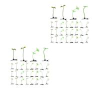 Healeved 200 Pcs Kawaii Grass Hair Clips, Green Plant-inspired Barrette with Comfortable Wear and Resists Fading, for School and Outings, Made of Metal and Plastic