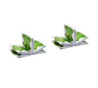 Healeved 200 Pcs Nail Art Extended Tray Green Accessories Nail Extension Guide Sticker Nail Accessories Nail Art Accessories Green Color Accessories for Tool Fashion Design Nail Forms