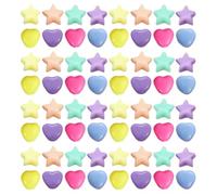 Healeved 200pcs Acrylic Star and Heart Shape Beads for Craft Creation and Jewelry Making Lightweight with Smooth Surface and Shiny Appearance for DIY Beads and Jewelry Spacer