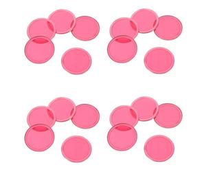 Healeved 200pcs Bingo Chips for Wands and Boards, Lightweight Red Plastic Counters with Metal Ring, for Outdoor Gatherings and Family Events