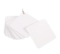 Healeved 200pcs Blank Flash Cards for Studying 10x10cm Pre Hole Punched Index Cards 2 Metal Binder Rings DIY Notepad Suitable for Note Taking and Learning