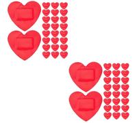Healeved 200pcs Heart Shaped Adhesive Bandages Breathable Care Patches for First Aid Flexible and Hygienic Cuttable Suitable for Blisters and Minor Cuts Red Color