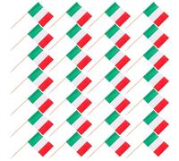 Healeved 200Pcs Italian Toothpick Flags 65Mm Decorative Country Flags Multi-Function Cupcake Toppers Party Food Picks for Celebration and Cocktail Decor