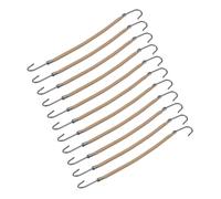 Healeved 20Pcs Apricot Elastic Ponytail Holder Hooks Hair Claw Clips Bungee Bands for Smooth Natural Ponytails Braids Half Knots Hair Styling Accessories