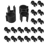 Healeved 20pcs Black Plastic Shower Chair Shower Head Holder Bracket with Multipurpose Function and Hands-Free Convenience, Stable Tub Clip Mount for Elderly and Pregnant Women Bathing