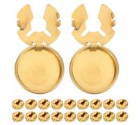 Healeved 20pcs Brass Button Covers: Golden Stud Covers - Round Clip On Button Caps - Mens Shirts Studs Caps for Formal Dress Shirts Tuxedo & Wedding Attire (Small)