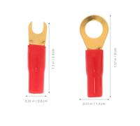 Healeved 20pcs Car Radio Power Cable Connectors with Insulated Fork and Ring Terminals, Rubber Copper Material, Protection against Short Circuits, Easy Installation for Electronic Device