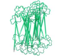 Healeved 20pcs Clover Shaped Writing Pens with Ball Point Lifelike Clover Pens for Graduation Season Portable Office Set for Students with Tidy Writing in Green Plastic