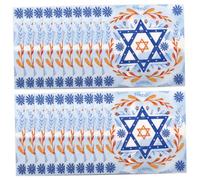 Healeved 20pcs Disposable Hanukkah Paper Napkins with Menorah and Star of David Design Festive Holiday Tableware for Jewish Celebrations Cocktail Parties and Family Gatherings
