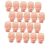 Healeved 20pcs DIY Doll Heads Keychain Accessories Small Plush Craft Making Supplies for Handmade Decoration for Doll and Party Crafts Gifts