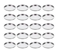 Healeved 20pcs Eyeshadow Box Eyeshadow Container Portable Storage Makeup Plate Stainless Steel No Odor Material Safe to Use Home Daily Use