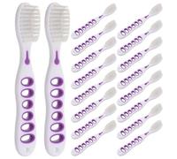 Healeved 20pcs Flexible Security Toothbrush: 4.7" Non-Shank Tamper Resistant Toothbrush with Soft Bristles & Hollow Grip Handle - Safe for Prisons Correctional Facilities Use
