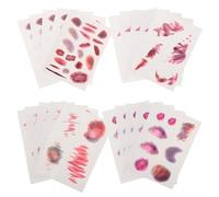 Healeved 20pcs Halloween Fake Wounds Temporary Tattoos for Adults, Realistic Scar and Bloody Wound Stickers with Versatile Styles on Tattoo Paper, for Prank Makeup and Cosplay