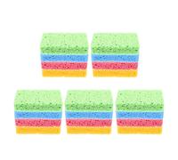 Healeved 20pcs Natural Compressed Cellulose Kitchen Dishwashing Sponges, Multi-Color (Gold, Sky Blue, Green, Pink) 11x7x2cm, Biodegradable Scrub Pads for Household Cleaning