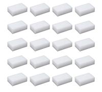 Healeved 20pcs Non-Scratch Cleaning Sponges White Sponge Erasers for Kitchen Dishwashing and Ceramic Cookware, Effective Grease Remover for Cleaning Grime on Glass Surfaces