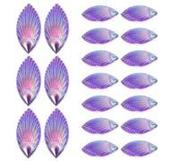 Healeved 20pcs Peacock Purple Resin Shell Charms Shiny Shell Texture, Miniature DIY Phone Case Decorations and Resin Craft Ornaments for Creative Handmade Accessories