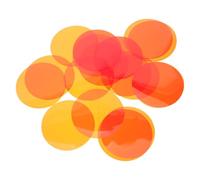 Healeved 20pcs Red Orange Translucent Colored Film Lighting Diffuser Film Adhesive Round Stickers Pet Material Creative Style Easy Color Change Resist Fading for Studio Lighting Setups