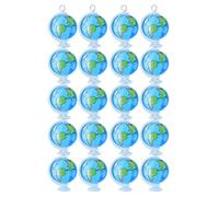 Healeved 20pcs Resin Globe Charms for Jewelry Making - Mini Earth Pendant Necklaces and Earrings Craft Supplies - Blue DIY Travel Globe Charms for Bracelets and Keychains