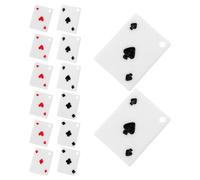 Healeved 20Pcs Resin Playing Card Charms Set for Jewelry Making DIY Crafts, Flatback Resin Filler Beads, Hearts, Diamonds, Clubs for Scrapbooking and Phone Case Decoration