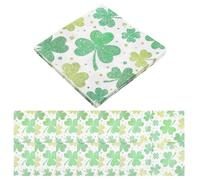 Healeved 20pcs Shamrock Paper Napkins Elegant Festive Simple Design Disposable Paper Napkins for St Patricks Day Party Protecting Table from Spills Versatile Use