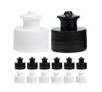 Healeved 20pcs Sports Bottle Lid Push Pull Caps Plastic Leak-proof Replacement Bottle Lid with 28mm Thread One-click Opening Versatile Fit on The Go