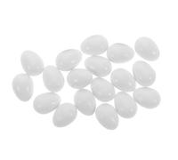 Healeved 22pcs White Plastic Artificial Nesting Eggs for Lovebirds and Finches with Realistic Matte Natural Texture, 0.8in Solid Fake Eggs to Reduce Eggpecking and Training Practice in Bird
