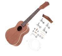 Healeved 23-Inch DIY Ukulele Kit for Adults and Handmade Paintable Ukulele Set with Assembly Materials Soprano Guitar for Musical Instrument Craft and Learning