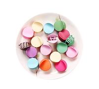 Healeved 24pcs Cute Macaron Hair Clip Mini Hair Claw Clips for Girls Boys and Girls Women Soft Comfortable Festive Accessories Random Color
