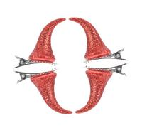 Healeved 24pcs Glitter Devil Horn Hair Clips Halloween Costume Accessories for Boys and Girls Adults for Parties and Cosplay Charming Stylish Headdress for Themed Events