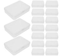 Healeved 24pcs Plastic Crayon Organizer Box with Lid, Stackable Hard Plastic Storage Container for Classroom Supplies and Art Pencil Storage