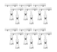 Healeved 24pcs Rotatable Plastic Label Holders Clear Price Tag Display Clips for Supermarket Shelves Clothing Racks Versatile Sign Holders with Assembly and Adjustable Viewing Angles