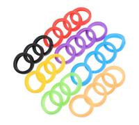 Healeved 25PCS 3CM Elastic Silicone Key Caps Set Key Identifier Rings Sleeve Covers for House Sturdy Rubber Toppers for Home and Office Use